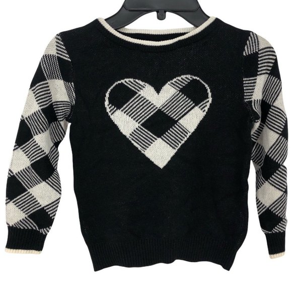 Charter Club Buffalo Check Heart Sweater NWT Girls Sz 4T - Picture 3 of 10